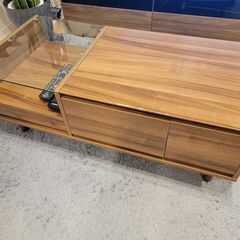 ドレッサーテーブル ディスプレイ収納付き 可動ミラー付き ローテーブル リビングテーブルの画像