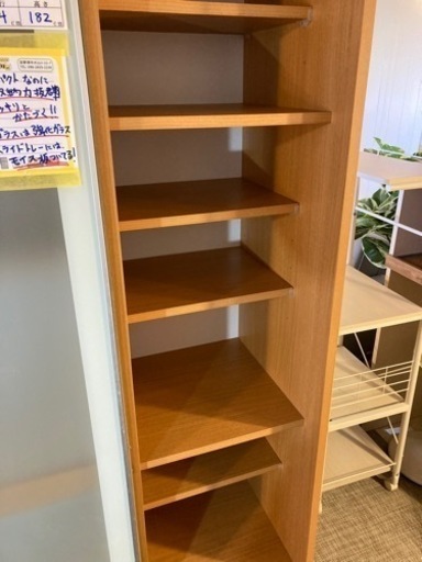 【食器棚/スライド式ドア】配達可/クリーニング済み【管理番号81502】
