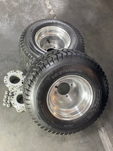 【ご成約有難う御座いました】2ストジャイロキャノピー&Xにポン付け ダグラス製 多分8J8インチアルミホイルに中古 ワイドタイヤ付の中古品です。