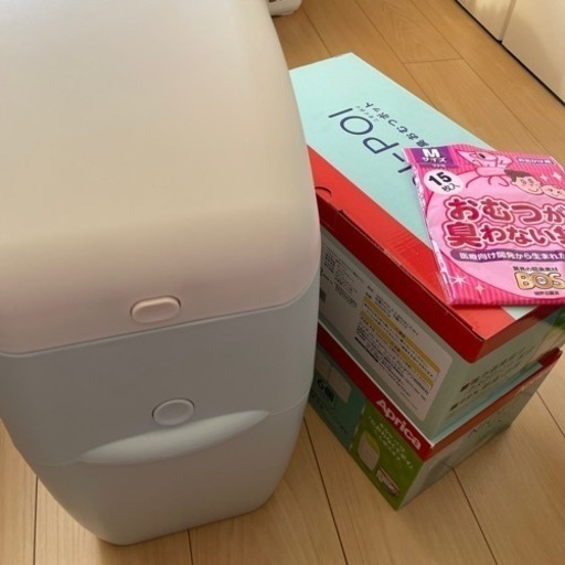 ＊値下げしました＊NIOI-POI ニオイポイ におわなくてポイ 強力消臭おむつポット 本体＋詰め替え(おまけ付き)