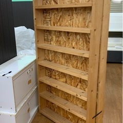 【引取先決まりました】木製　陳列棚の画像