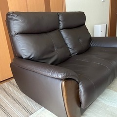 ソファー 合皮 ブラウン 万代家具 ラピアスで購入