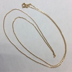 K18 18金ネックレス 45cm カットあずきネックレス 新品...