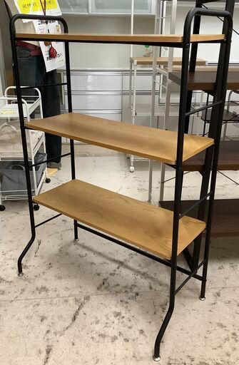木製ラック フリーラック 棚 木目 NA 3段【ユーズドユーズ名古屋天白店】J2411