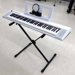 北海道 千歳市/恵庭市 状態良好!!動作品 YAMAHA/ヤマハ 電子キーボード piaggero NP-32WH 2018年製 ホワイト 76鍵盤 スタンド付 ピアジェーロ 電子ピアノ