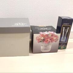 ♢ガラス製花瓶３点♢の画像