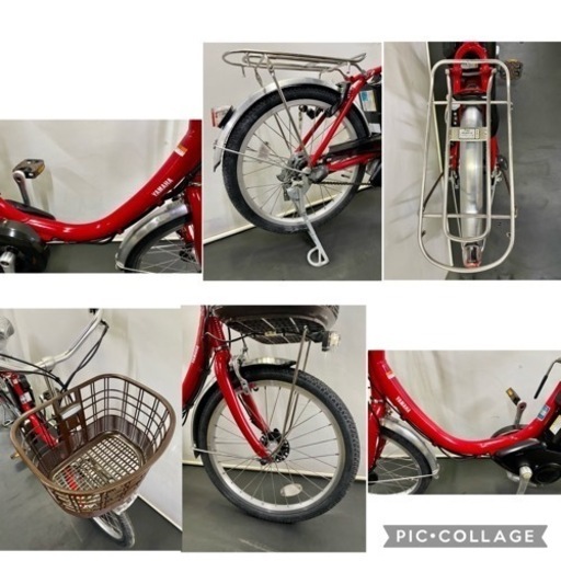 関東全域送料無料 保証付き 電動自転車　ヤマハ　パスシオン　20インチ　8.7ah 低床モデル　赤色