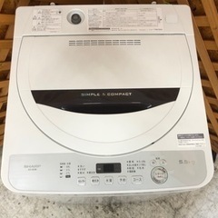 愛品館江戸川店】シャープ 5.5kg全自動洗濯機（2018年製）お