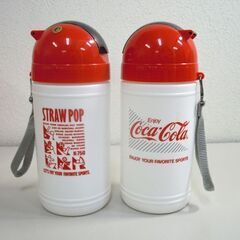 激レア コカ・コーラ ロゴ入り ストロー付きボトル ストローポップ K750 2個セット オブジェ CocaCola 札幌市 北区 屯田の画像