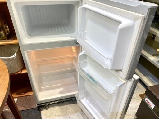 Haier 2ドア 冷蔵庫 106L 学生 一人暮らし 中古 家電 2016年製 シルバー
