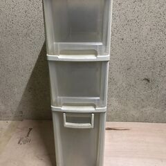 3段 収納ケース 小物入れ プラスチック製 キャスター付 幅22...