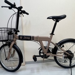JEEP 折りたたみ自転車20インチ ほぼ未使用 BAA シマノ6段変速 ライトロック付 JEEP JE-206G 2022年の画像