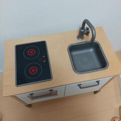 IKEA　木製　おままごとキッチンの画像