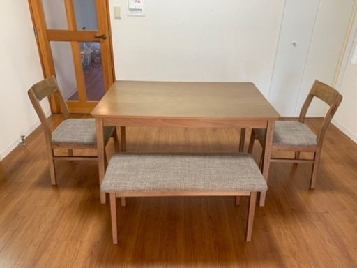 【天然木】ダイニングテーブルセット(ビークSP MBR) NITORI ニトリ