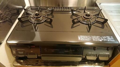 【取引中】グリル付き2口ガステーブル《Rinnai製2020年製造》
