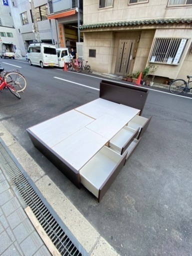 ?美品マットレス　フレームセットセミダブル?大阪市内配達設置無料??