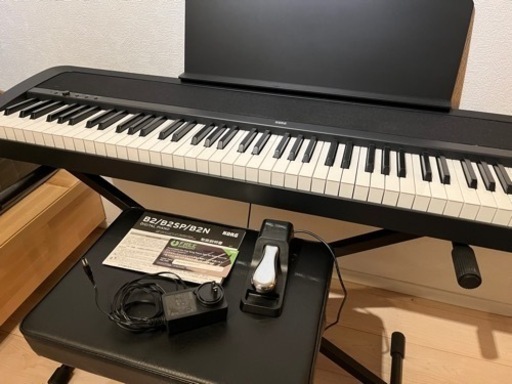 KORG 電子ピアノ B2 BLACK◇88鍵 - 付属品付き