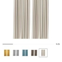 【新品】IKEA カーテン　ベージュの画像