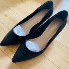 【八千代市内で手渡し】新品 黒パンプス 25cm 卒業式や入学式...