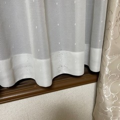 レースカーテン　白　ドット柄の画像