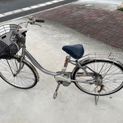 電動アシスト自転車 KE-EHAD63S シルバー 26インチ 中古の画像