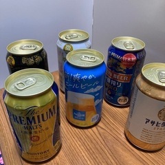 アサヒ、サントリー、キリンビール　ビール６本