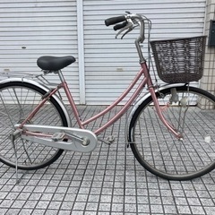 【26インチ自転車】ブリヂストン製　内装3段変速付　大きめカゴ　...