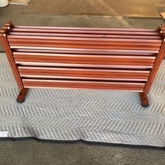 たためる オレフェンス　ブラウン　木目調 四つ折り　フェンスの画像
