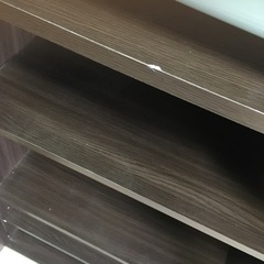 ブラウン　ミニ　食器棚の画像