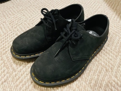 【美品】Dr.Martens 3ホール UK4 ヌバックレザー/ブラック