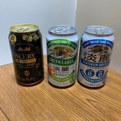 アサヒスーパードライ他ビールとキリンの発泡酒の画像