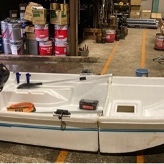 2分割ボート・2馬力船外機・魚探他付属品