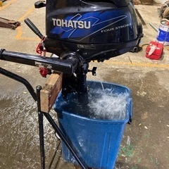2分割ボート・2馬力船外機・魚探他付属品の画像