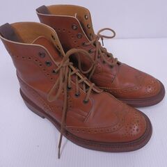 Tricker's トリッカーズ ウイングチップブーツ ブラウン 172508 size:7 1/2 中古