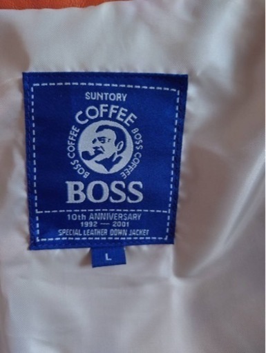 美品　レザージャケット　サントリーBOSSジャン　Lサイズ