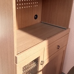 ニトリ　レンジ台　ブラウン