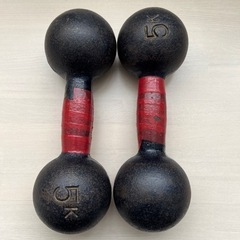 中古の5キロ鉄アレイを２個セットの画像