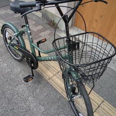 美品☆Welby[ウエルビー]FIORELLO(フィオレオ)20吋ミニベロ(小径車) シングル/マットカーキの画像