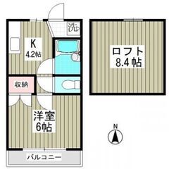 【 初期費用5万円パック 】「北高崎」駅　バス8分　[ 1K+ロ...