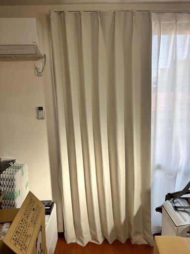 【12時まで！】カーテン 高さ:230×幅:100 2枚と同じくレースセットです！