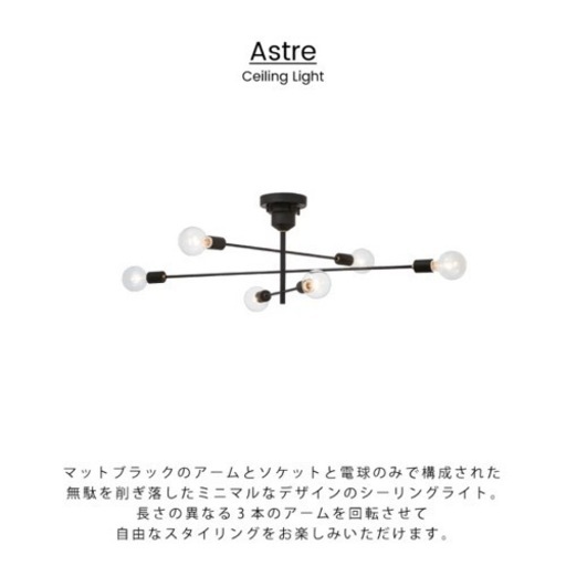 【美品】シーリングライト astre unico購入