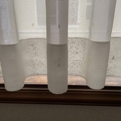 レースカーテン　白　ドット柄の画像