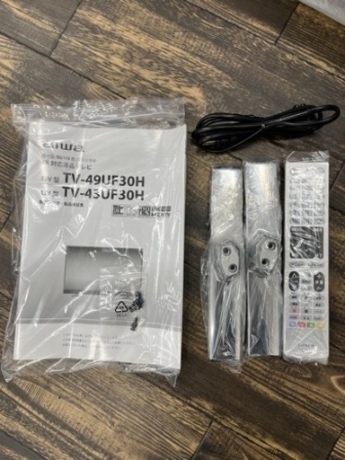 【中古品】alwa テレビ TV-43UF30H TV 4K 液晶テレビ 43V型 家電 