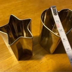 型抜き　ステンレス　ハート&スターの画像