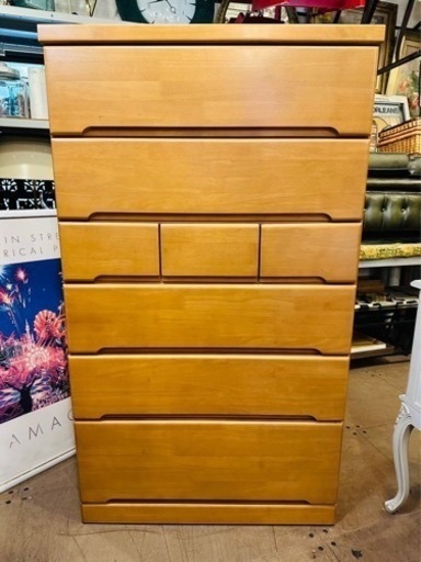【売約済み】　ニトリ　NITORI 整理箪笥　整理タンス　タンス　チェスト　フジ3 大容量　収納　衣類収納　リビング　ナチュラル　木製