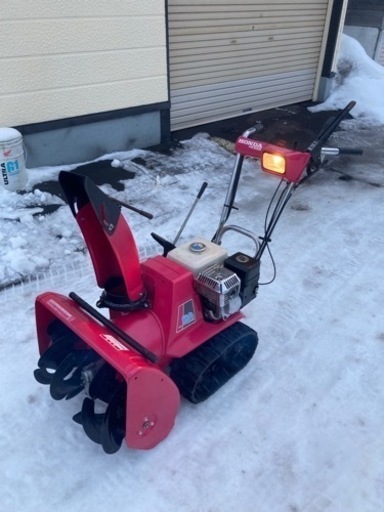 売約済み　時期外れ特価❗️札幌近郊　ホンダ除雪機　HS555雪丸　ピーチピンク再塗装済み　実働！