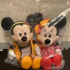 ぬいぐるみ　ミッキーマウス＆ミニーマウス ぬいぐるみ2体セット 「Happyくじ DISNEY SUMMER FESTIVAL 2022」 特賞の画像