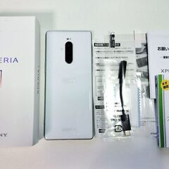 【難あり】美品Xperia1本体802SOホワイトSIMフリーお...
