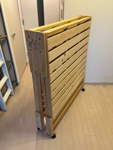 ※値下げしました　折りたたみベッド【ヒノキ】