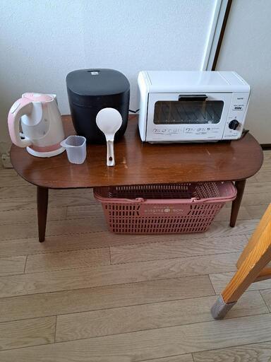 ケトル、３合炊飯器、トースター